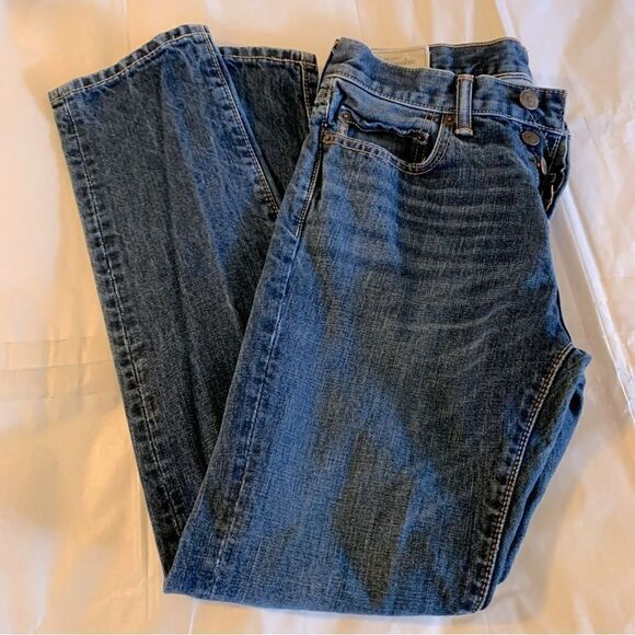 Abercrombie & Fitch Jeans No Stretch Straight Leg Button Up 28x30 - Picture 2 of 9